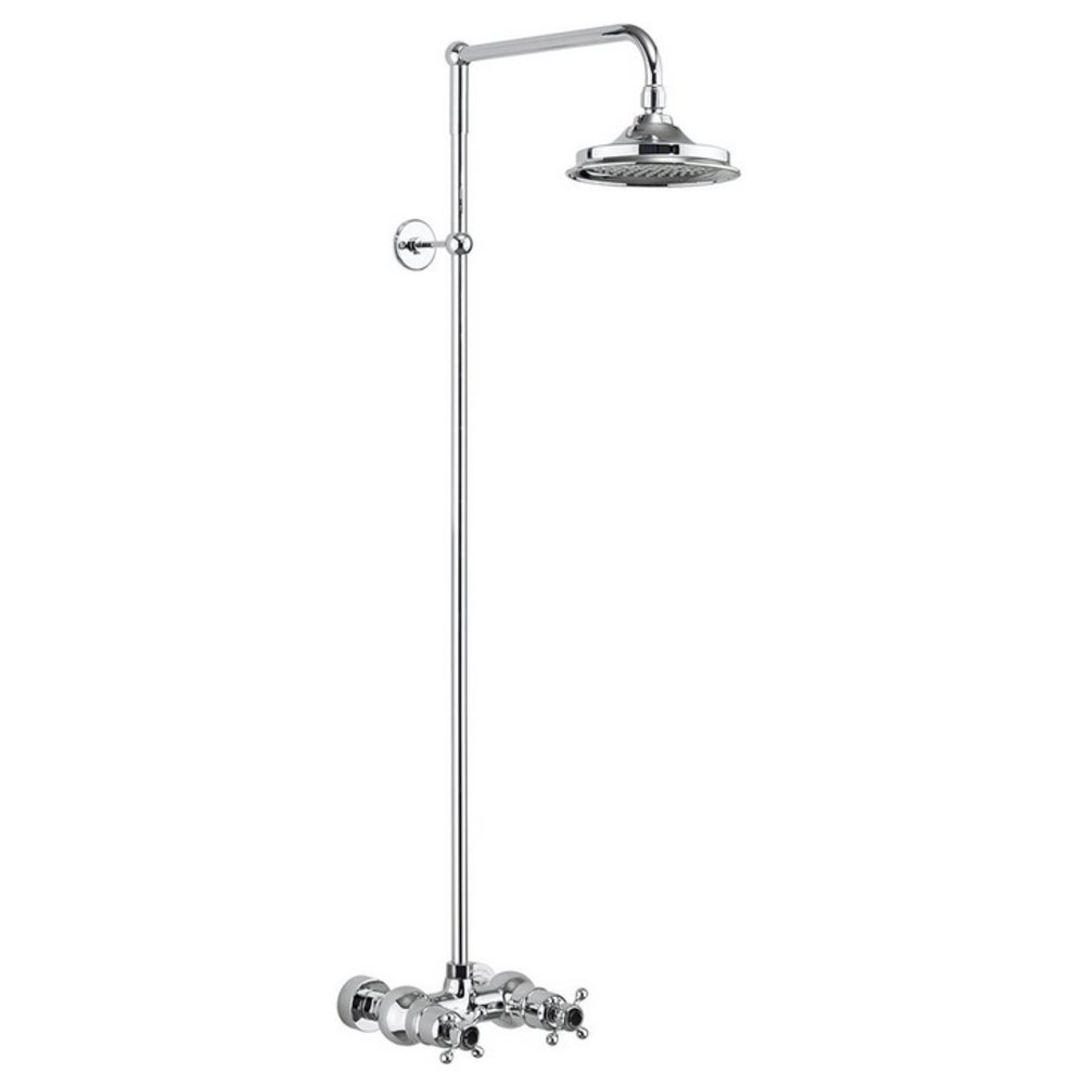 BB Edwardian Black Eden Black Exposed thermostatic shower valve with shower rose