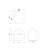 ex showroom: Toiletzitting softclose met walnoot finish Burlington ex showroom: Toiletzitting softclose met walnoot finish