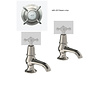 Lefroy Brooks 1900 Classic LB1900 Classic pillar taps with x-top LB-8022