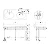 Arcade 1200mm basin with stand chrome or nickel BB Arcade Arcade 1200mm basin with stand chrome or nickel