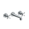 Lefroy Brooks 1900 Classic LB1900 Classic 3-hole wall mounted basin mixer with crosshead handles LB-1212