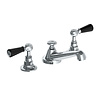 Lefroy Brooks 1900 Classic Black LB1900 Classic 3-hole basin mixer with lever handles BL-1220