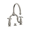 Lefroy Brooks 1910 La Chapelle LB1910 La Chapelle 2-hole basin bridge mixer with crosshead handles FH-9000