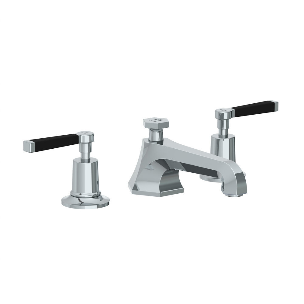 LB1930 Mackintosh 3-hole basin mixer with black lever handles MB-1228 Lefroy Brooks 1930 Mackintosh Black LB1930 Mackintosh 3-hole basin mixer with black lever handles MB-1228