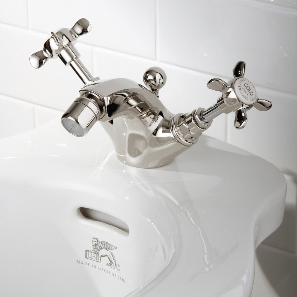 Lefroy Brooks 1900 Classic LB1900 Classic 1-Loch Bidet-Armatur mit Kreuzgriffen LB-1195