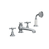 Lefroy Brooks 1900 Classic LB1900 Classic deck mounted 4-hole bath set with handshower -  crosshead LB-1250