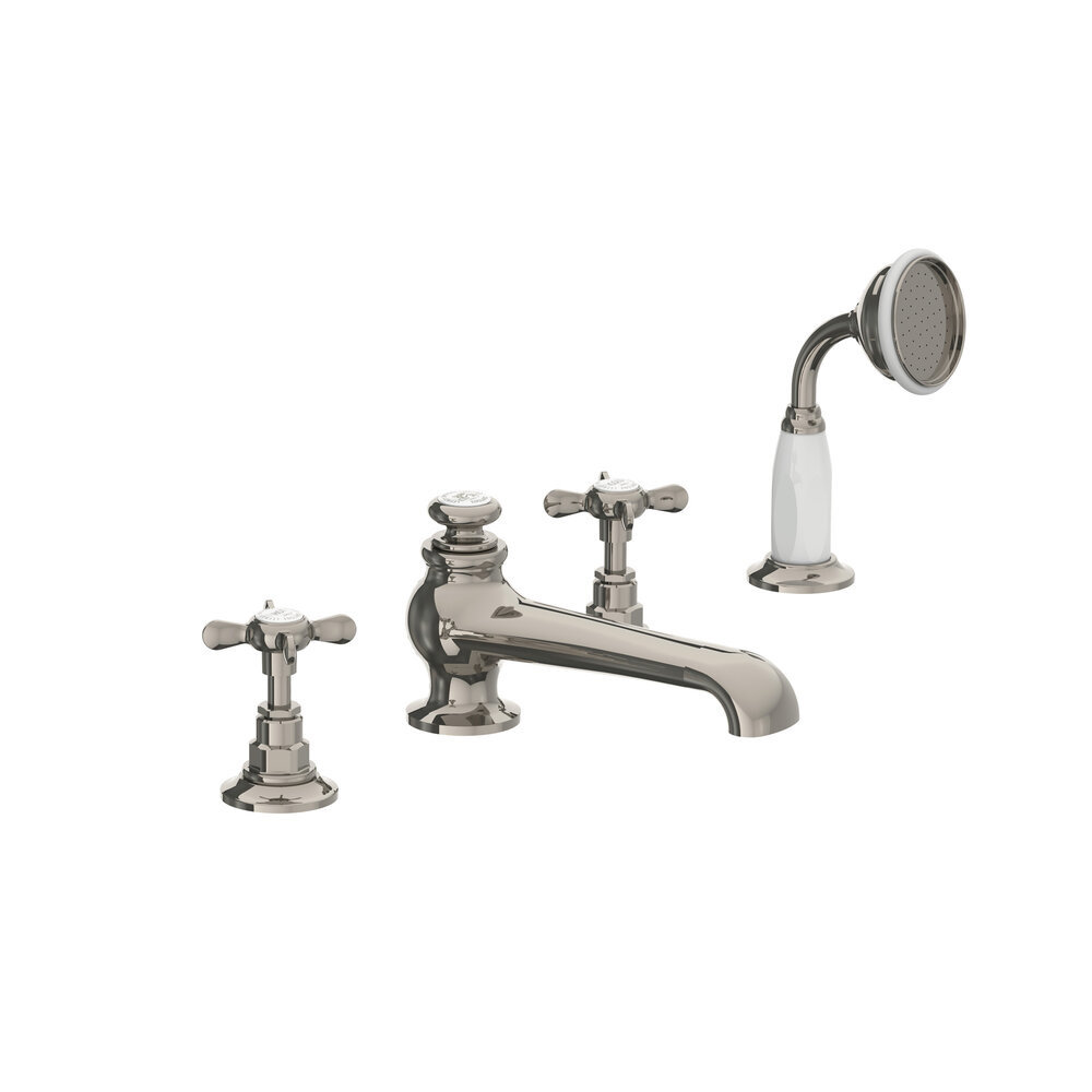 Lefroy Brooks 1900 Classic LB1900 Classic deck mounted 4-hole bath set with handshower -  crosshead LB-1250