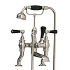 Lefroy Brooks 1900 Classic Black LB1900 Classic Black deck mounted bath shower mixer with levers BL-1100