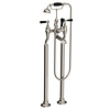 Lefroy Brooks 1900 Classic Black LB1900 Classic Black free standing bath shower mixer with levers with floor legs BL-1144