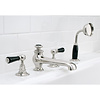 Lefroy Brooks 1900 Classic Black LB1900 Classic Black four hole bath set with handshower - levers - BL-1250