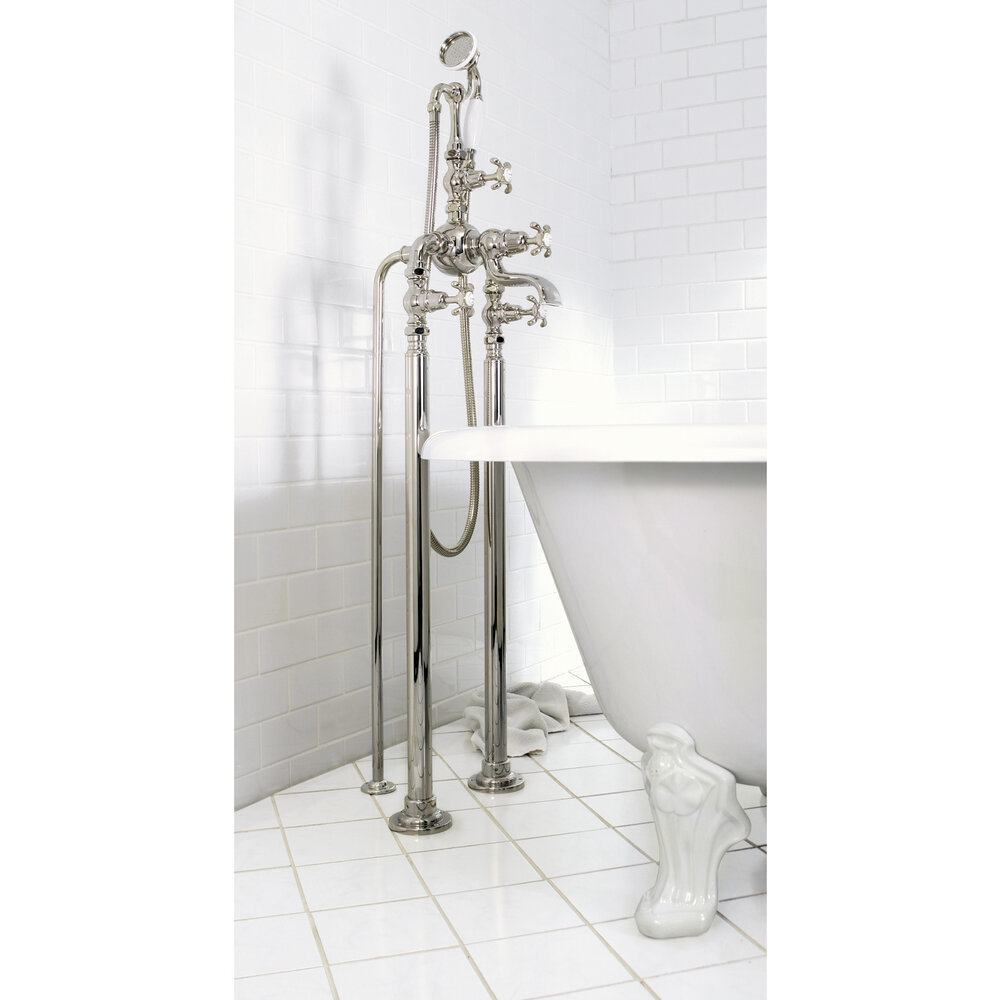 Lefroy Brooks 1910 La Chapelle LB1910 La Chapelle free standing bath shower mixer with crosshead with floor legs FH-1148