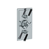 LB1930 Mackintosh inbouw douchethermostaat met 2 stopkranen, hendel zwart MB-8736 Lefroy Brooks 1930 Mackintosh Black LB1930 Mackintosh inbouw douchethermostaat met 2 stopkranen, hendel zwart MB-8736