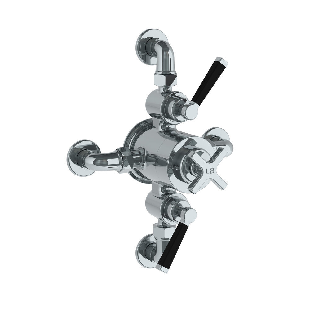 LB1930 Mackintosh opbouw douchethermostaat met 2  stopkranen MBE-8746 Lefroy Brooks 1930 Mackintosh Black LB1930 Mackintosh opbouw douchethermostaat met 2  stopkranen MBE-8746