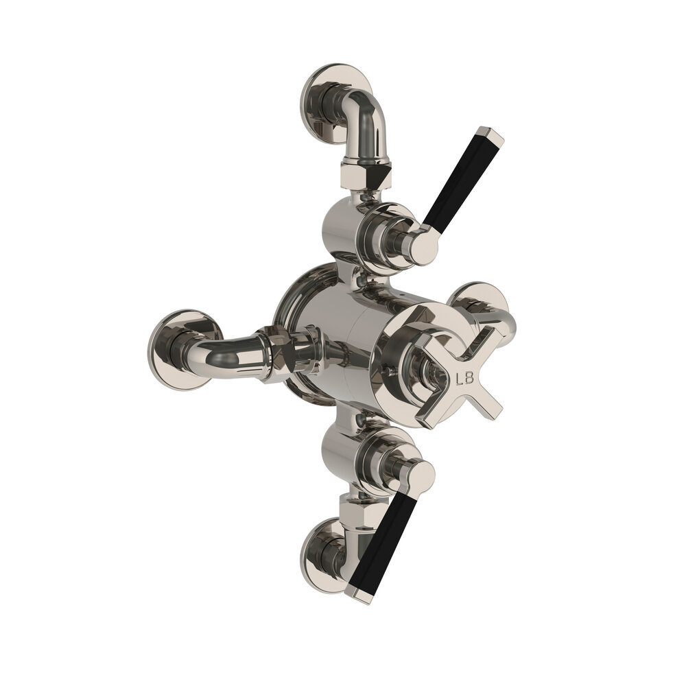 LB1930 Mackintosh opbouw douchethermostaat met 2  stopkranen MBE-8746 Lefroy Brooks 1930 Mackintosh Black LB1930 Mackintosh opbouw douchethermostaat met 2  stopkranen MBE-8746