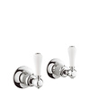 Belgravia 3/4" wall valves (pair) with levers