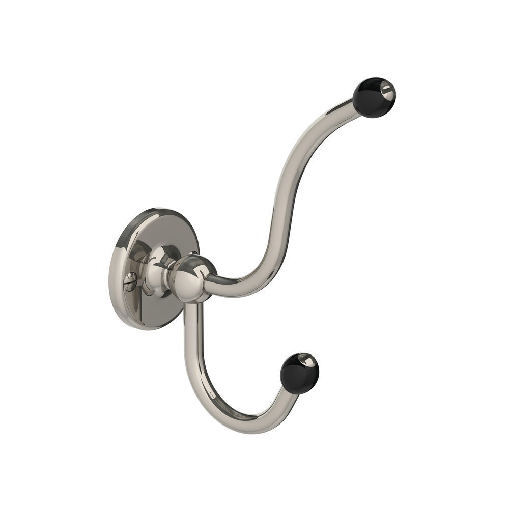 Lefroy Brooks 1900 Classic Black LB1900 Classic  Black double robe hook BK-4511