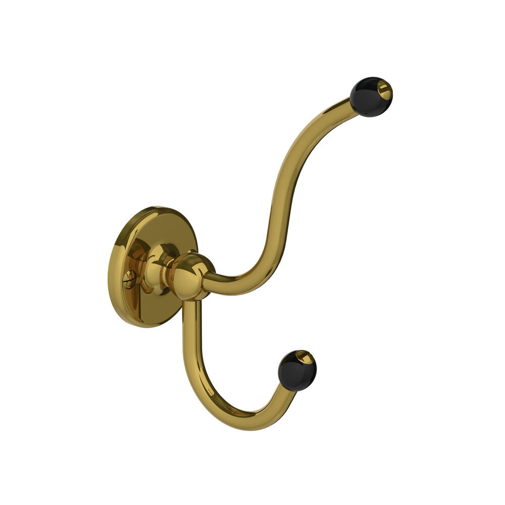 Lefroy Brooks 1900 Classic Black LB1900 Classic  Black double robe hook BK-4511