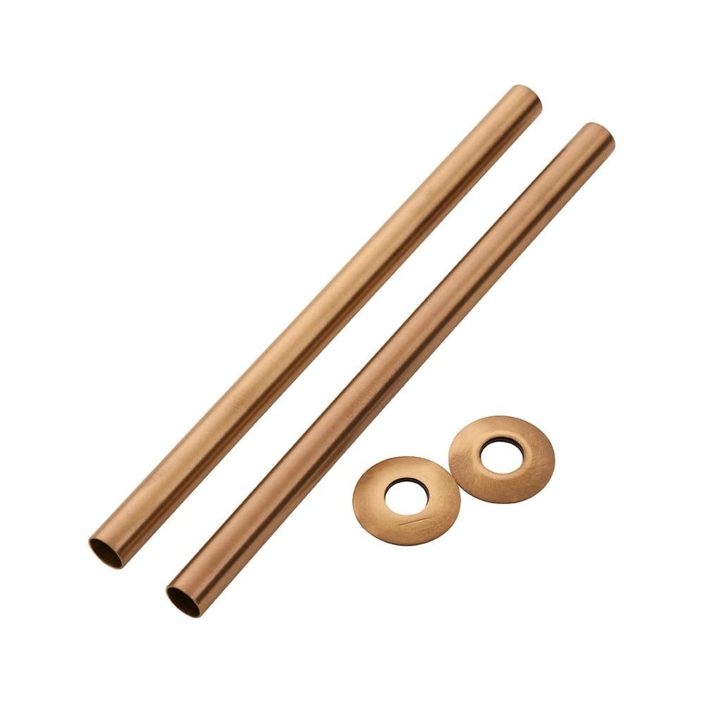 Traditional Handmade Brass Pipe Shrouds - Radiator Pipe Collars (Pair) PS15B