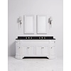 Porter Bathroom Stratford Grand Moher VP100  - wooden wash basin stand with doors, natural stone top and underbuilt basins