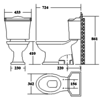 Edwardian Duoblok toilet met hendel (S-trap) Perrin & Rowe Edwardian Edwardian Duoblok toilet met hendel (S-trap)