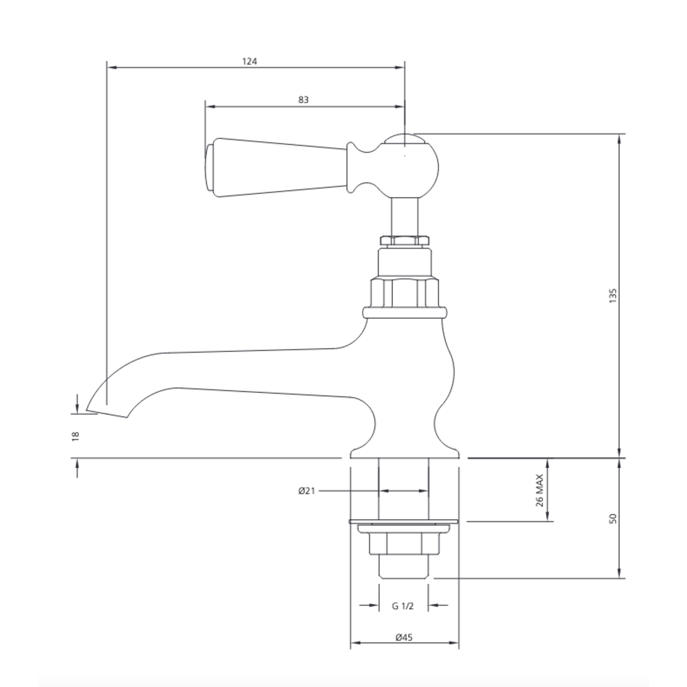 Lefroy Brooks 1900 Classic LB1900 Classic tapkranen (paar)  WL8030