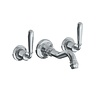 Lefroy Brooks 1910 La Chapelle LB1910 La Chapelle 3-hole wall mounted basin mixer with lever handles FM-1208