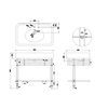Arcade 900mm basin with stand chrome or nickel BB Arcade Arcade 900mm basin with stand chrome or nickel