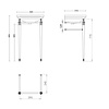 Retro-Waschbecken Imperial 52cm 64cm mit Untergestell aus Metall Imperial Retro-Waschbecken Imperial 52cm 64cm mit Untergestell aus Metall
