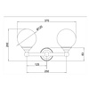 ex showroom: Edwardian 2-fach Wandleuchte rund BB Edwardian ex showroom: Edwardian 2-fach Wandleuchte rund