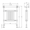 ex showroom: LB Traditional towel rail LB-3202NK Lefroy Brooks ex showroom: LB Traditional towel rail LB-3202NK