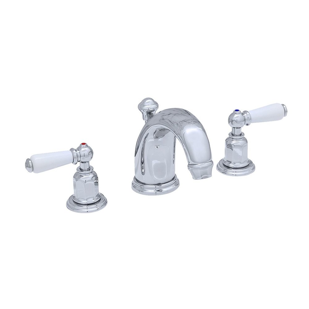 Perrin & Rowe Victorian White ex showroom: 3-hole basin mixer with porcelain lever handles E.3700PF