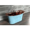 William Holland Freestanding copper bath Bateau, finish verdigris/copper