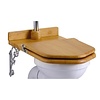 Burlington ex showroom: Throne golden oak toilet seat  with brackets