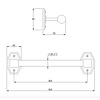 Lefroy Brooks 1930 Mackintosh LB 1930 Mackintosh 12" towel rail MK-4657