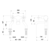 BB Edwardian Claremont bath filler CL23