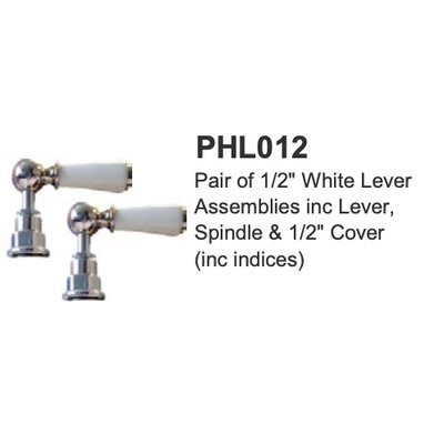 LB 1/2" Classic White lever Assemblies PHL012