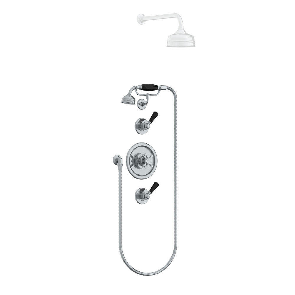 Lefroy Brooks 1900 Classic Black LB1900 Classic Black concealed shower set with hand shower BL-8803