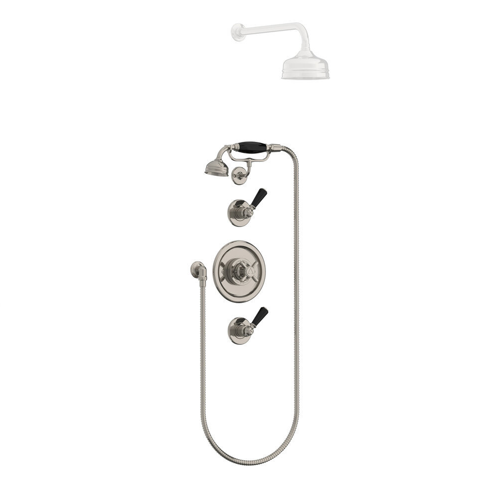 Lefroy Brooks 1900 Classic Black LB1900 Classic Black concealed shower set with hand shower BL-8803