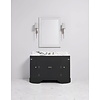 Porter Bathroom Stratford Mid Coole VP102  - wooden wash basin stand with doors, natural stone top and underbuilt basins