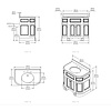 Porter Bathroom Stratford Single Moher VP103 - massief houten badmeubel met  deuren, natuursteen blad en inbouw wastafels