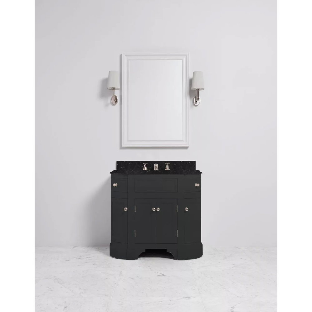 Porter Bathroom Stratford Single Coole VP103   - wooden wash basin stand with doors, natural stone top and underbuilt basins