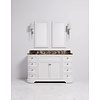 Porter Bathroom Regent Double Moher VP106  - wooden wash basin stand with doors, natural stone top and underbuilt basins