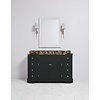 Porter Bathroom Regent Mid Coole VP107  - wooden wash basin stand with doors, natural stone top and underbuilt basin