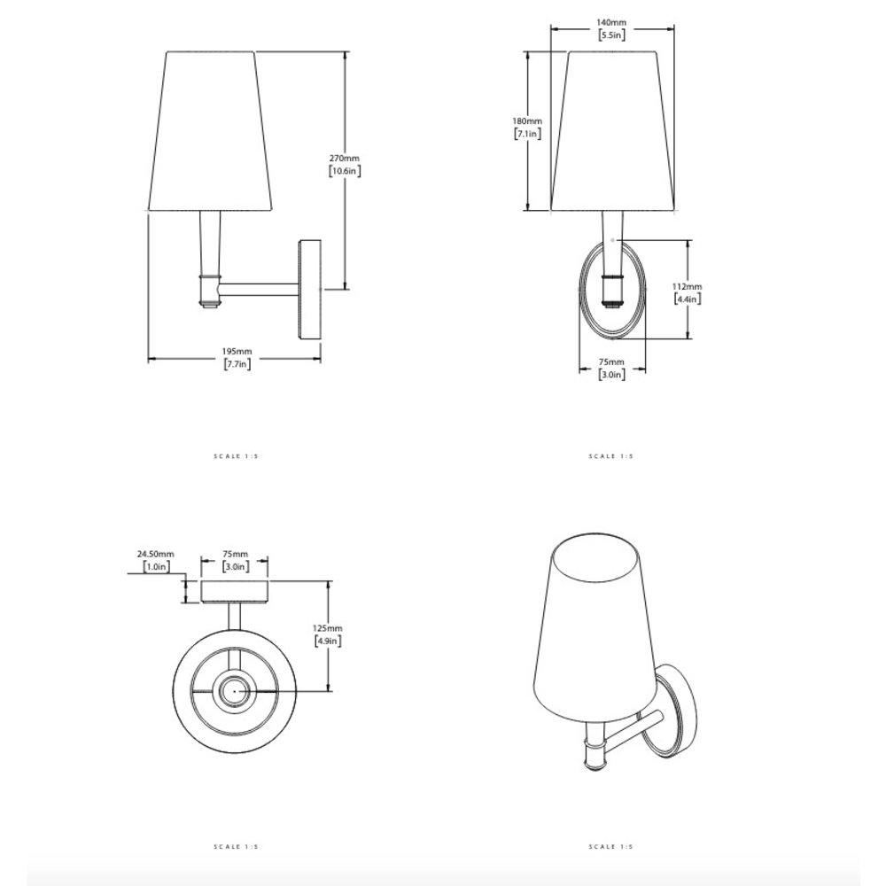 Porter Bathroom Trinity Low Bathroom Light L502