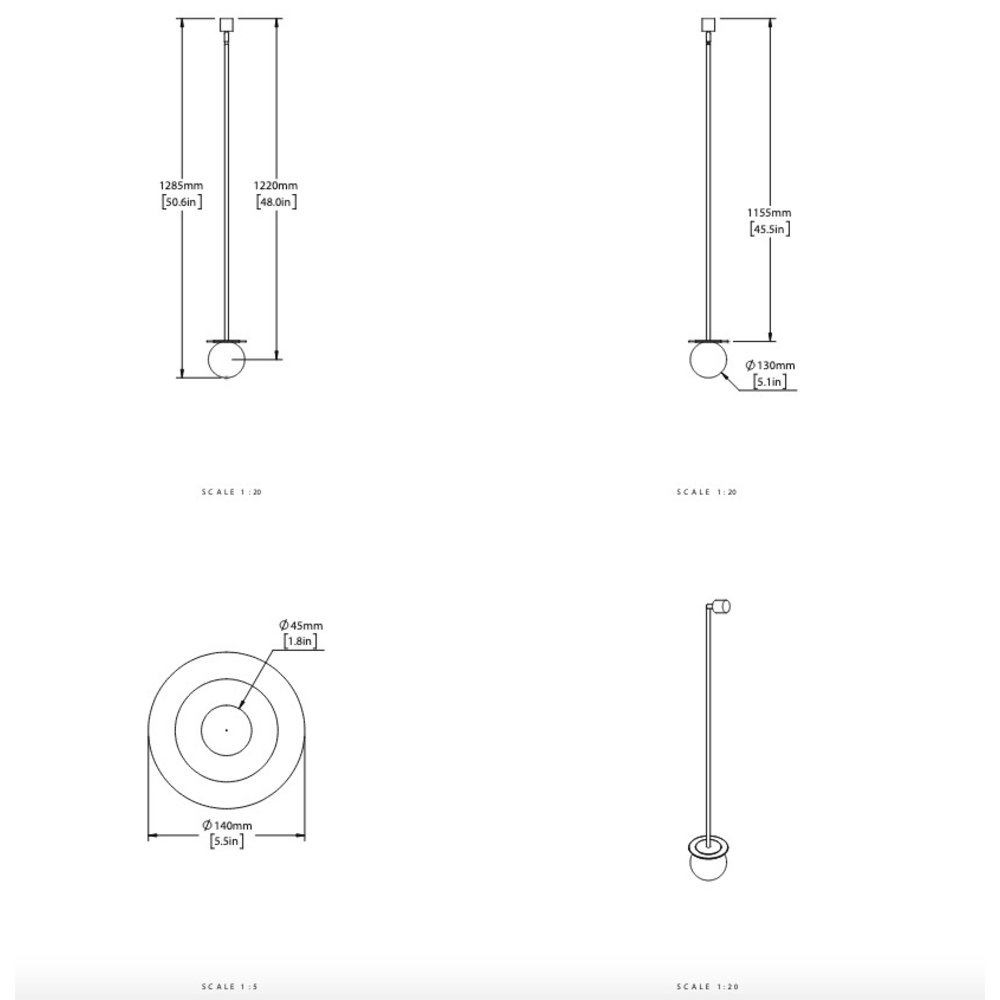 Porter Bathroom Kew Drop Wandlampe L508