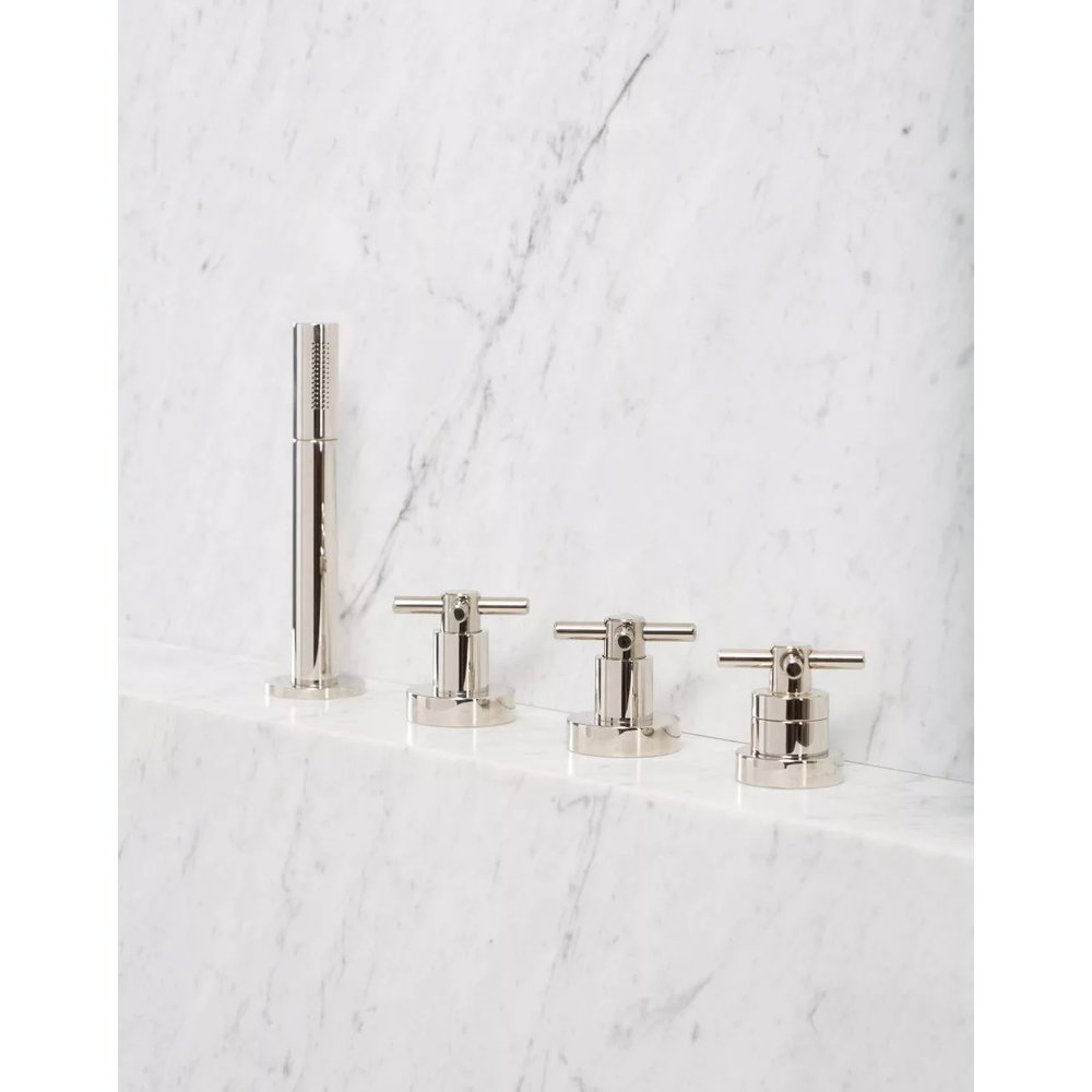 Porter Bathroom Pelham 4-gats badkraanset  met handdouche - kruisgrepen BB650