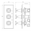 Porter Bathroom Hepworth concealed thermostatic shower valve with 2 stop valves BS630