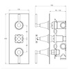 Porter Bathroom Hepworth concealed thermostatic shower valve with 2 stop valves BS633