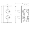 Porter Bathroom Hepworth concealed thermostatic shower valve with diverter BS632