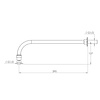 Porter Bathroom Shower arm 390mm BS637